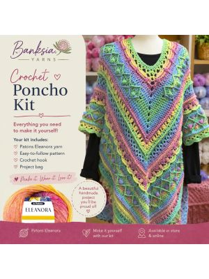 Banksia Yarns Crochet Poncho Kit in Eleanora